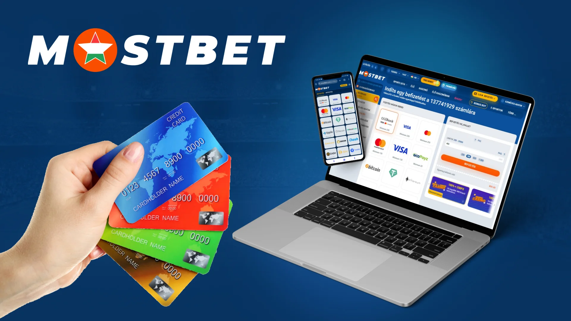 Mostbet fizetési lehetőségek